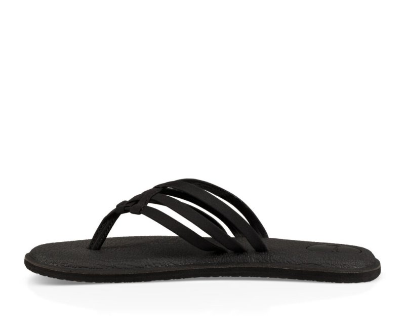 Sanuk Yoga Salty Women's Flip Flops Black | Canada 41BEX